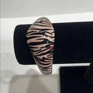 Zebra Print Women's Bangle Bracelet